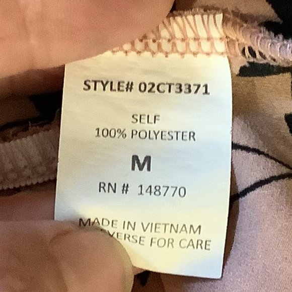 EUC Sienna Sky Pink/Black Long Sleeve Blouse Size:  Medium - Picture 7 of 7